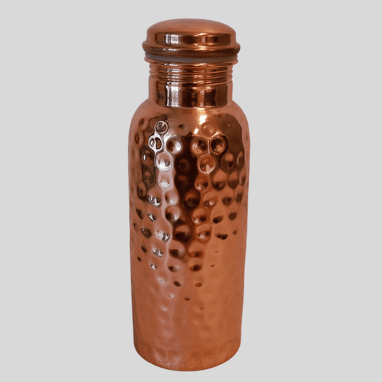Copper water bottle Hammered - 650ml image 0