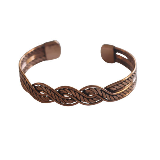 Copper Infinity Braid Bracelet image 0