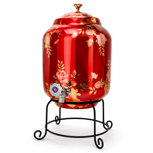 Copper Water Dispenser Red Print (8 ltr)