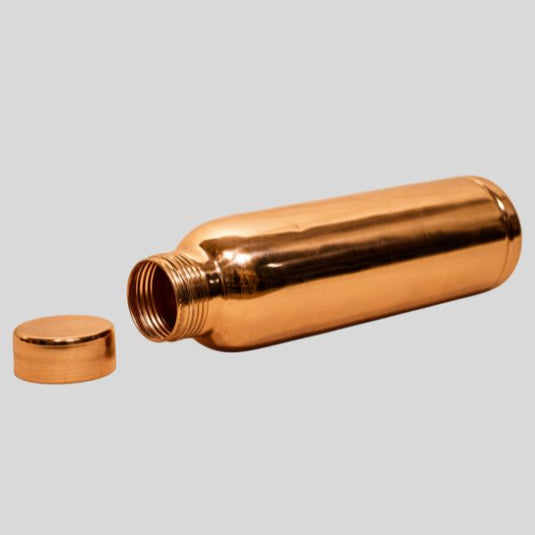 Polished Pure Copper Water Bottle – 950ml image 1