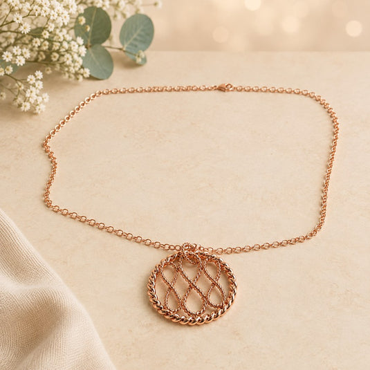Arbor Copper Tensor Ring Pendant Necklace