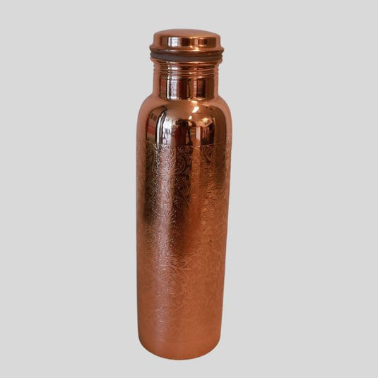 Copper Water Bottle Embossed - 950mL image 0