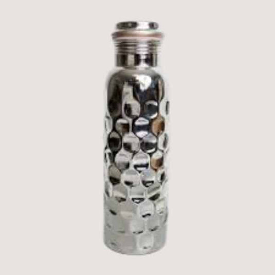 Copper Diamond Antique Silver Finish Water Bottle - 950mL image 0