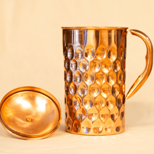 Copper Water Jug Diamond Design (1.5ltr) image 2