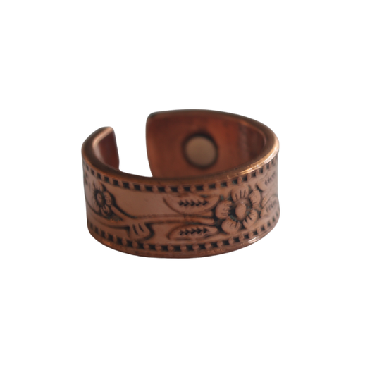 Copper Floral Vine Ring image 0