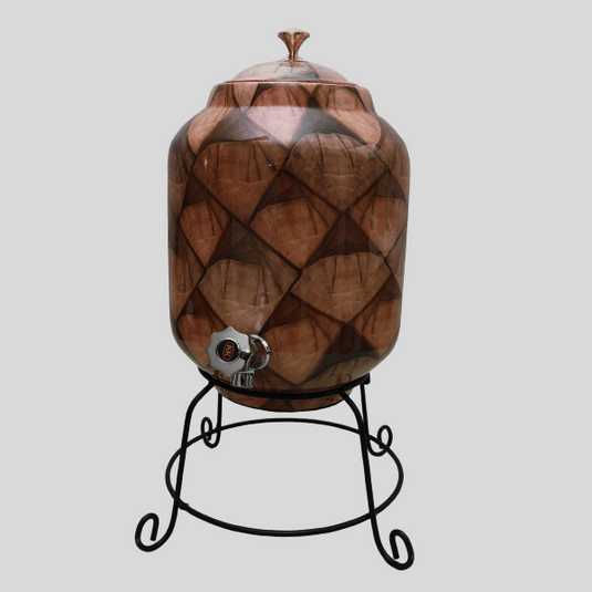 Copper Water Dispenser Brown Print (8 Ltr) image 1