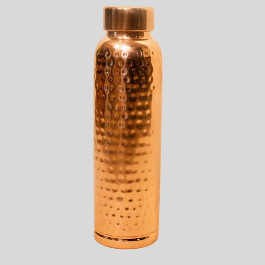 Hammered Pure Copper Water Bottle – 950ml image 0