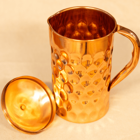 Copper Water Jug Diamond Design (1.5ltr) image 1