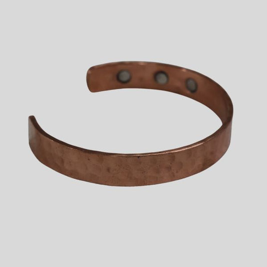 Copper Bracelet Hammered Design image 1