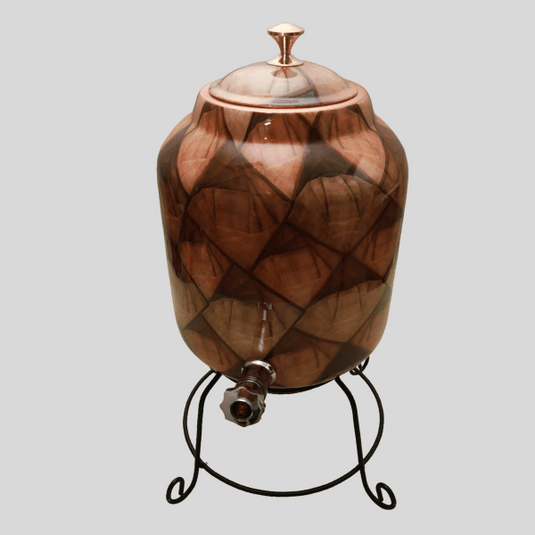 Copper Water Dispenser Brown Print (8 Ltr) image 0