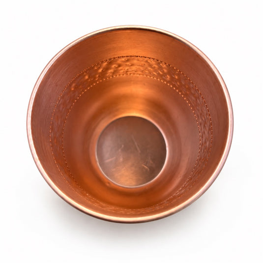 Beaded Hammered Copper Cups – Set of 2