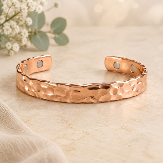 Copper Bracelet Hammered Design