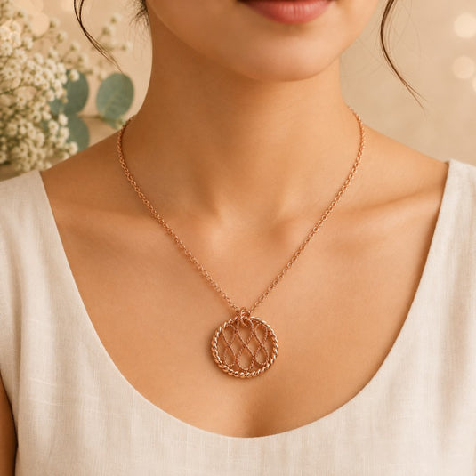 Arbor Copper Tensor Ring Pendant Necklace