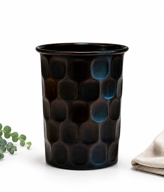 Diamond Antique - Black Finish Copper Cup
