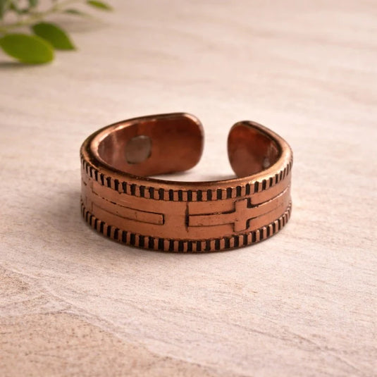 Copper Link Band Ring