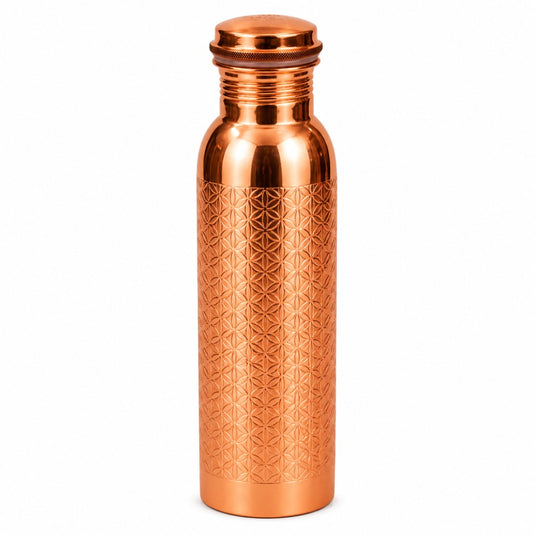 Flower of Life Copper Water Bottle – 950ml