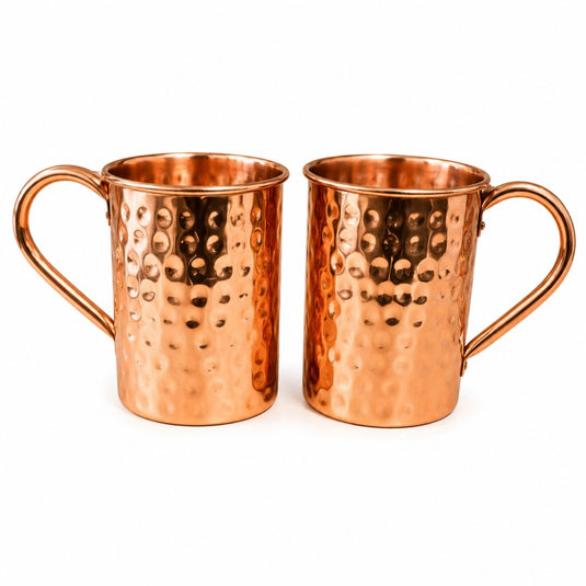 Set of 2 Copper Hammered Mug