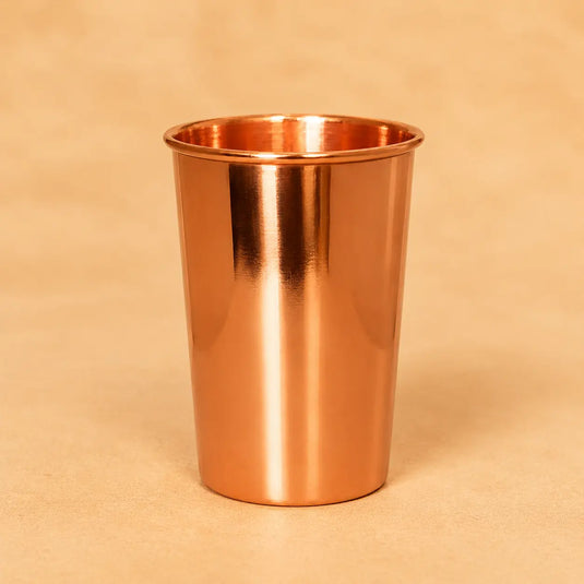 Plain copper drinking cup