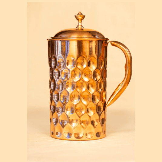 Copper Water Jug Diamond Design (1.5ltr) image 0