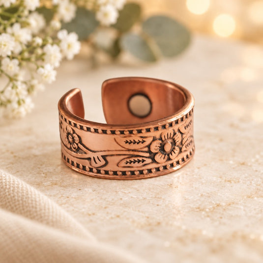 Copper Floral Vine Ring