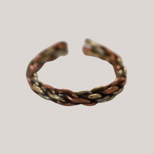 Copper Rings Open Cuff Adjustable Ring Unisex - Style 3 image
