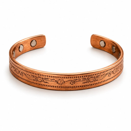 Copper Bracelet Floral design