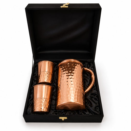 Copper Water Jug Gift Set